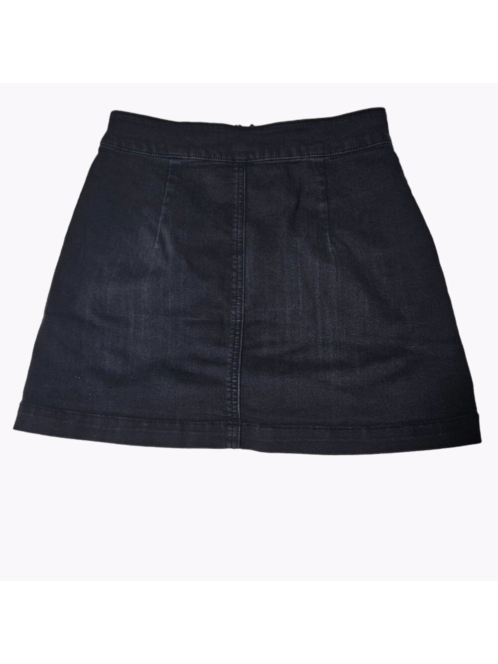 Ivy & Main Jean Mini Skirt Womens Size 3 Dark Wash Denim Full Zip Short Juniors